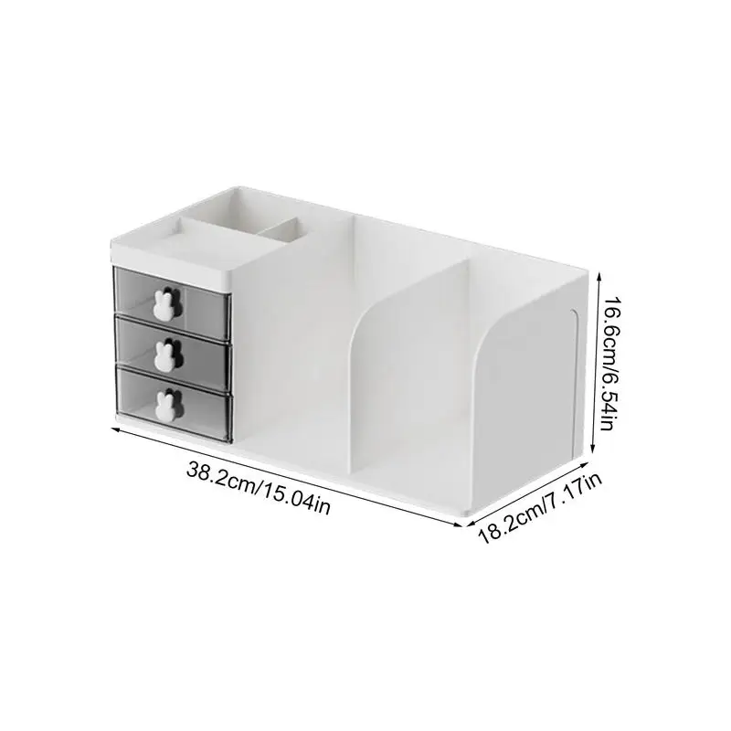 Desk Organizer With Drawer File Holders And Pen Holders Simple Drawer - Image 6