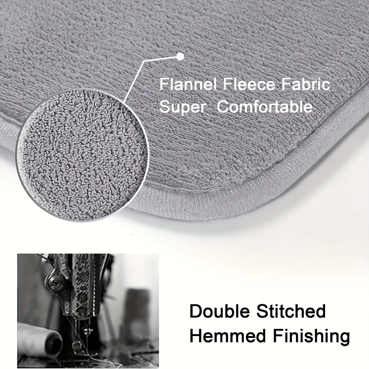 Thickened special-shaped bathroom absorbent floor mat flannel toilet - Image 2