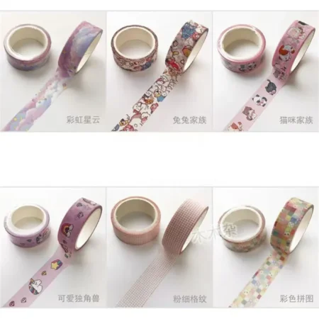 1Pcs Kawaii Cartoon Decoration Tape Paper Washi Masking Tape Creative